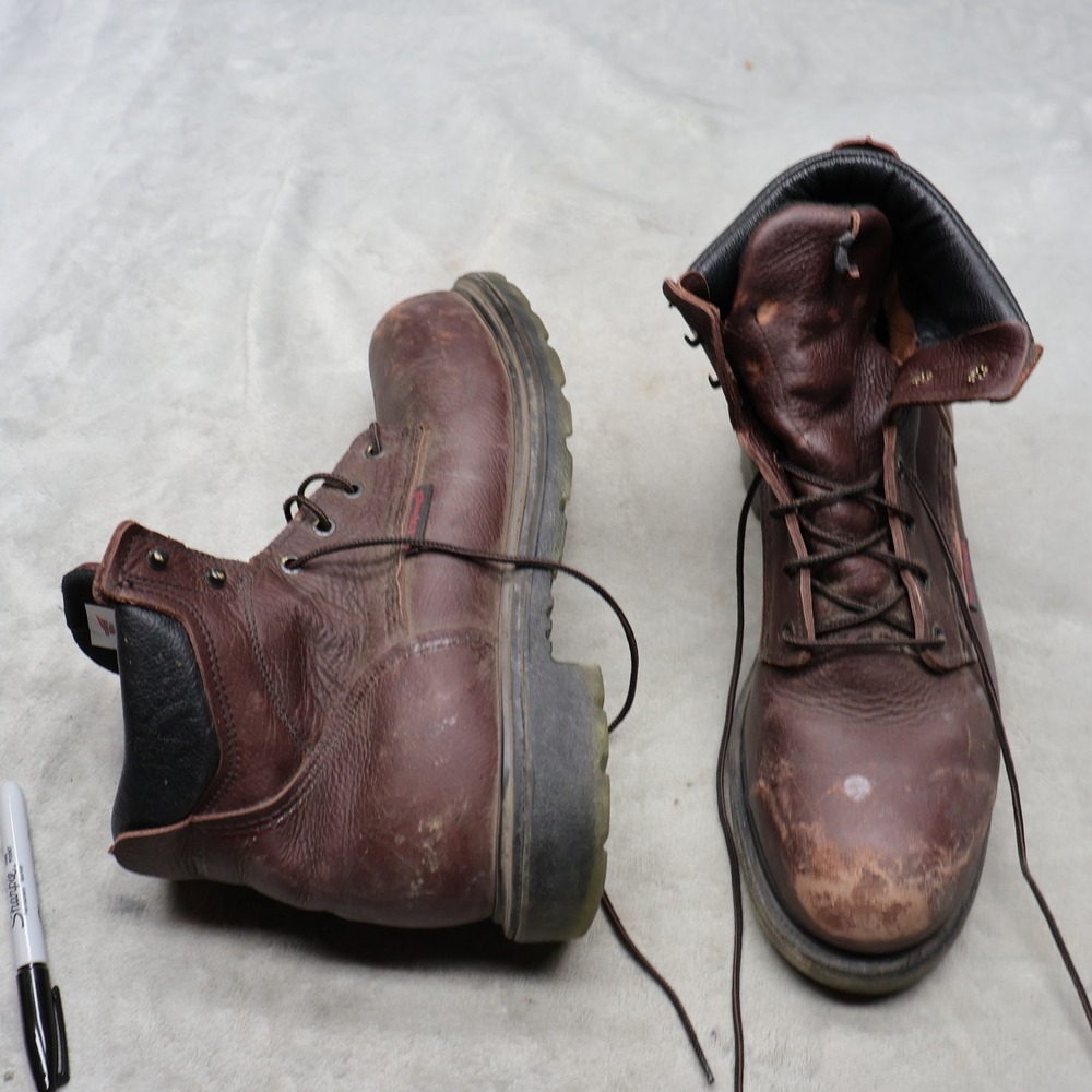 Red Wing Mens 11 Work Boots Brown SupersSole 2.0 Leather 6" Safety Toe USA Made